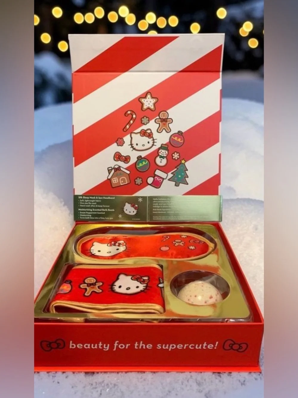 The Crème Shop Hello Kitty Holiday Spa Gift Set- 3 Piece Set - New In Gift Box